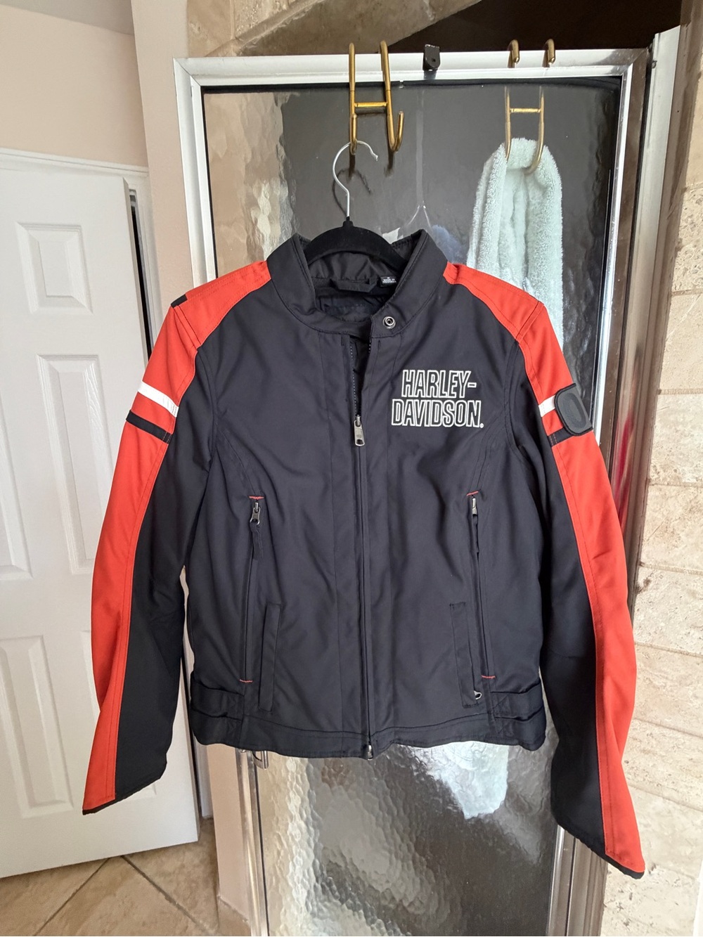 Harley-Davidson Black and Red Lightweight Riding Jacket